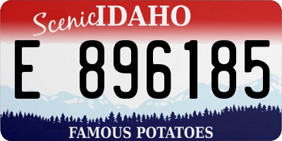 ID license plate E896185