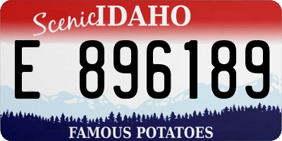 ID license plate E896189