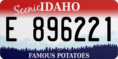 ID license plate E896221