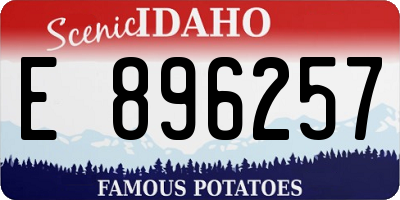 ID license plate E896257