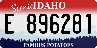 ID license plate E896281