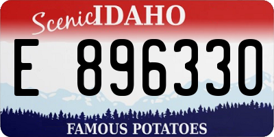 ID license plate E896330