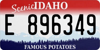 ID license plate E896349