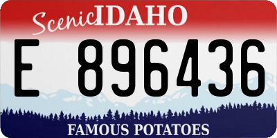 ID license plate E896436