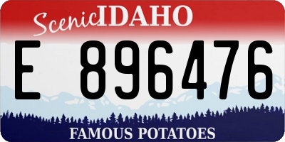 ID license plate E896476