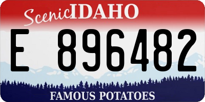 ID license plate E896482