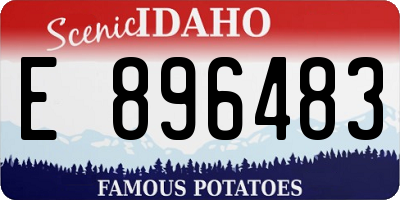 ID license plate E896483