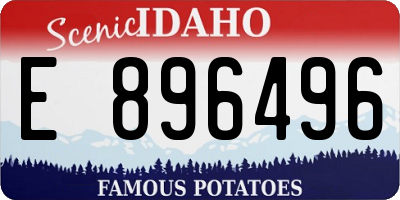 ID license plate E896496