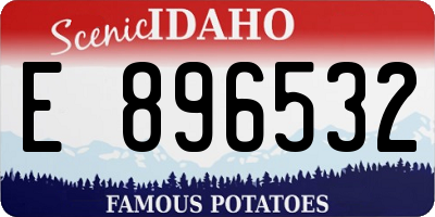 ID license plate E896532