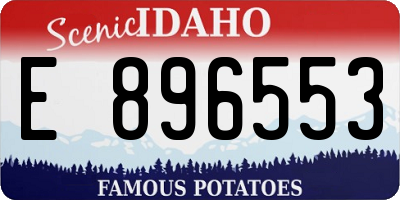 ID license plate E896553