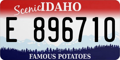 ID license plate E896710
