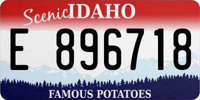 ID license plate E896718