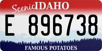 ID license plate E896738