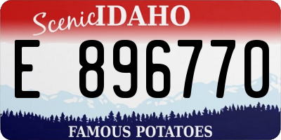 ID license plate E896770
