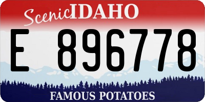 ID license plate E896778