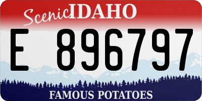 ID license plate E896797
