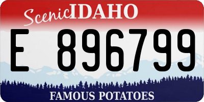 ID license plate E896799