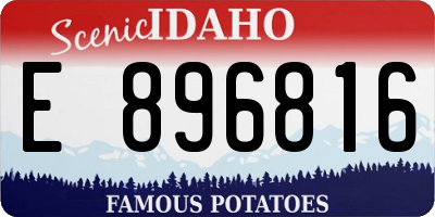 ID license plate E896816