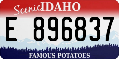 ID license plate E896837