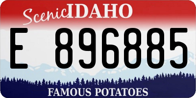 ID license plate E896885