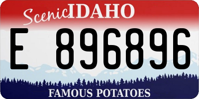 ID license plate E896896
