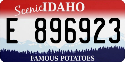 ID license plate E896923