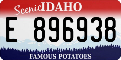 ID license plate E896938