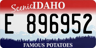 ID license plate E896952
