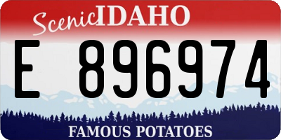 ID license plate E896974