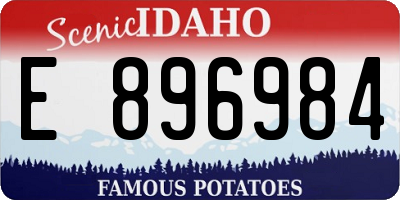 ID license plate E896984