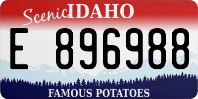 ID license plate E896988