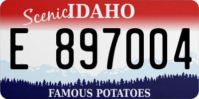 ID license plate E897004
