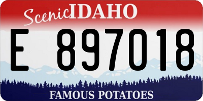 ID license plate E897018
