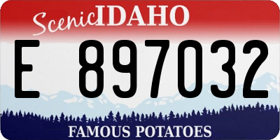 ID license plate E897032