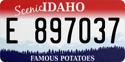 ID license plate E897037