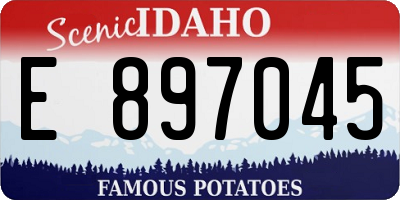 ID license plate E897045