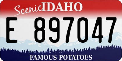 ID license plate E897047