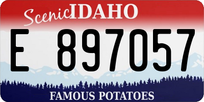 ID license plate E897057