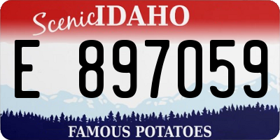 ID license plate E897059