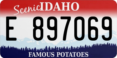 ID license plate E897069