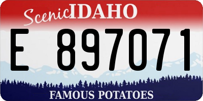 ID license plate E897071