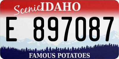 ID license plate E897087