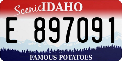 ID license plate E897091