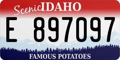 ID license plate E897097