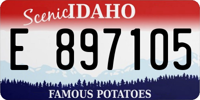 ID license plate E897105