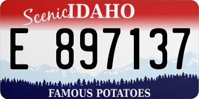 ID license plate E897137