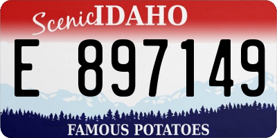 ID license plate E897149