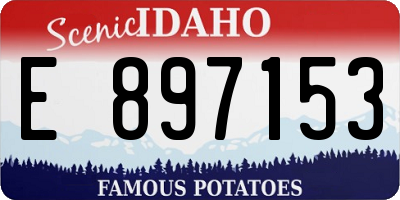 ID license plate E897153