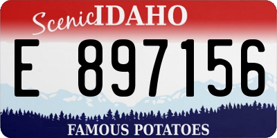 ID license plate E897156