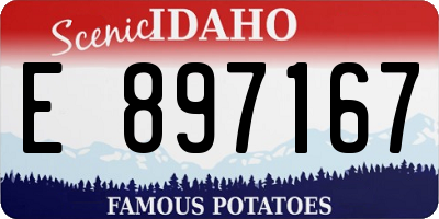 ID license plate E897167